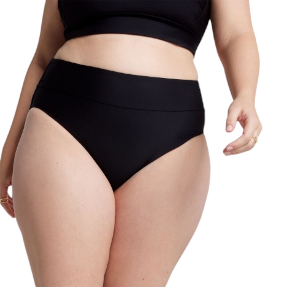 CALIA Womens Mid Rise Wide Banded Swim Bikini Bottoms NWT - Size XXL - Black - Picture 3 of 11